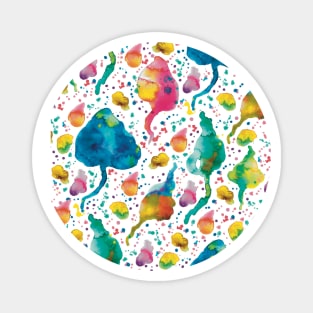 Watercolor Abstract Mushrooms Magnet